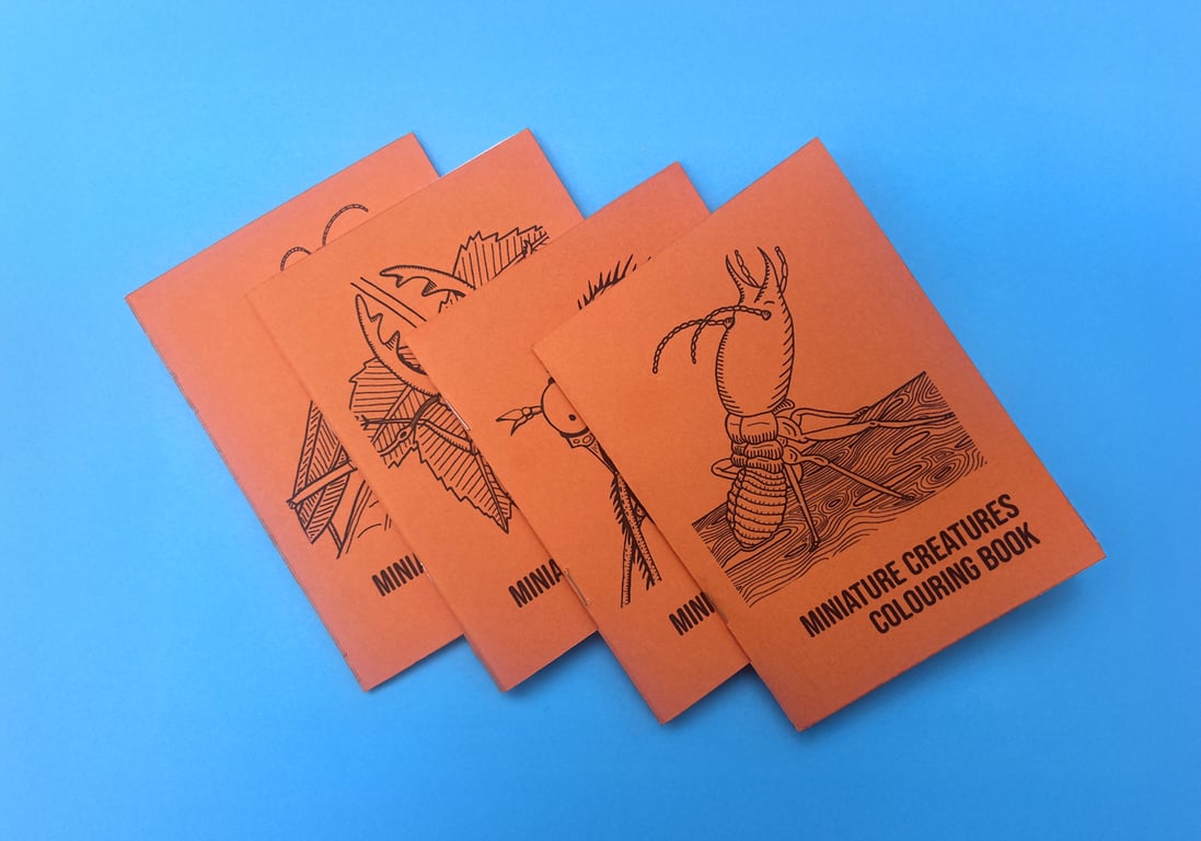 Miniature Creatures Colouring Book - Handmade
