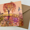 Autumn Dawn,  Blank Greetings Card