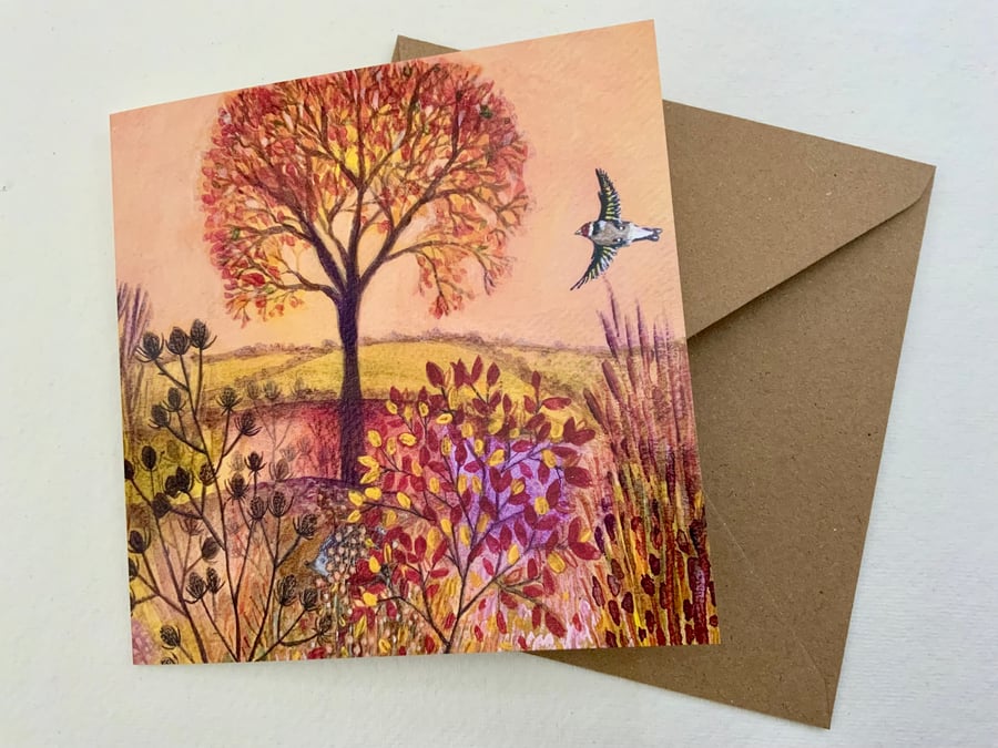 Autumn Dawn,  Blank Greetings Card