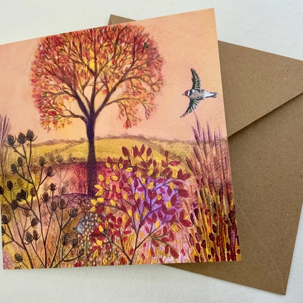Autumn Dawn,  Blank Greetings Card