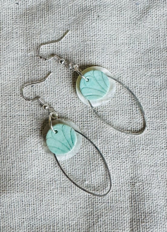 Clay and Shell Earrings