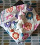 African Flower Crochet Baby Blanket and Unicorn teddy - Image 5