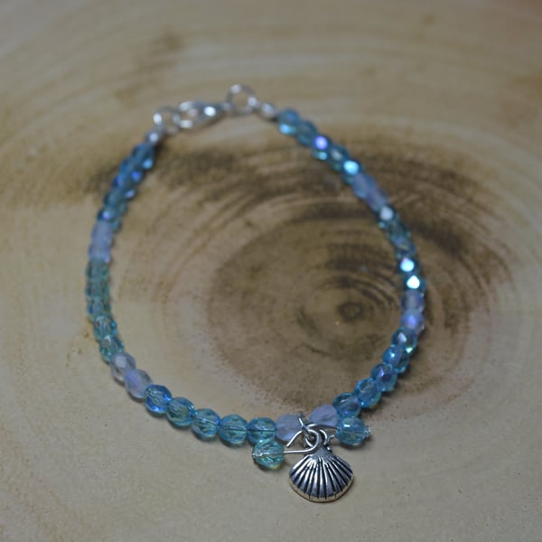 Silver Shell charm bracelet