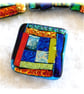 Dichroic L011 Luxury Fused Glass Patchwork Brooch Handmade  - Image 4
