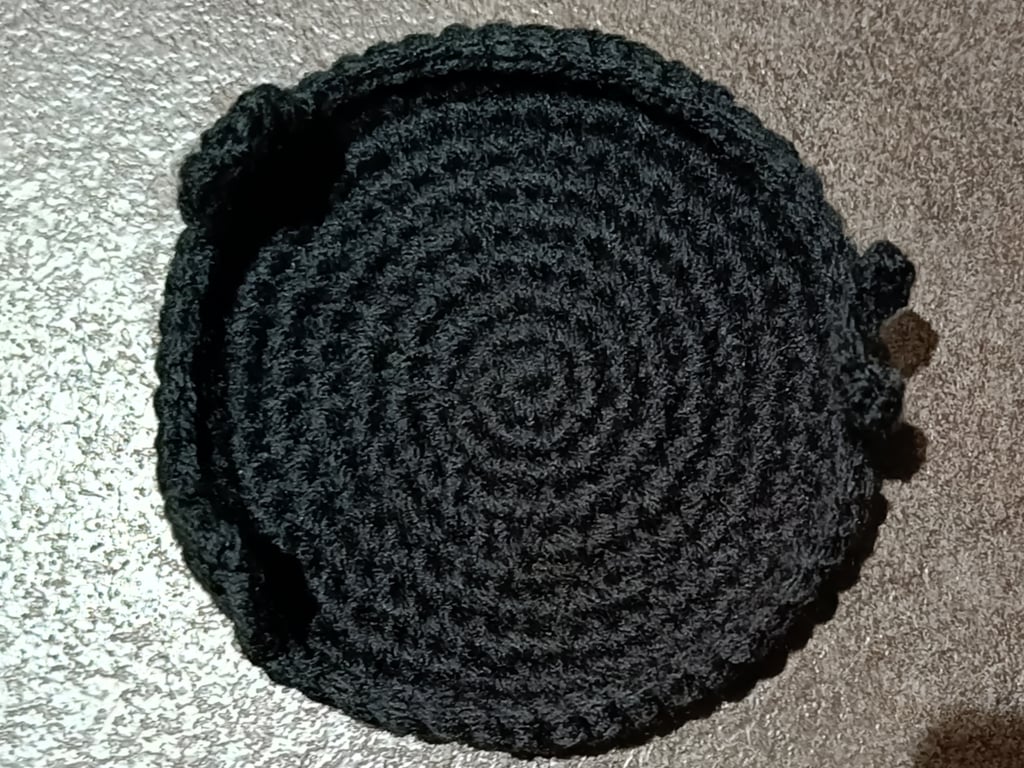 Sets of  2 or 4 Black Cat Crochet Coasters - Handmade Acrylic Drink Coasters