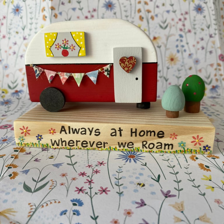 Personalised Caravan Ornament, gift for her him couple, camper van home decor