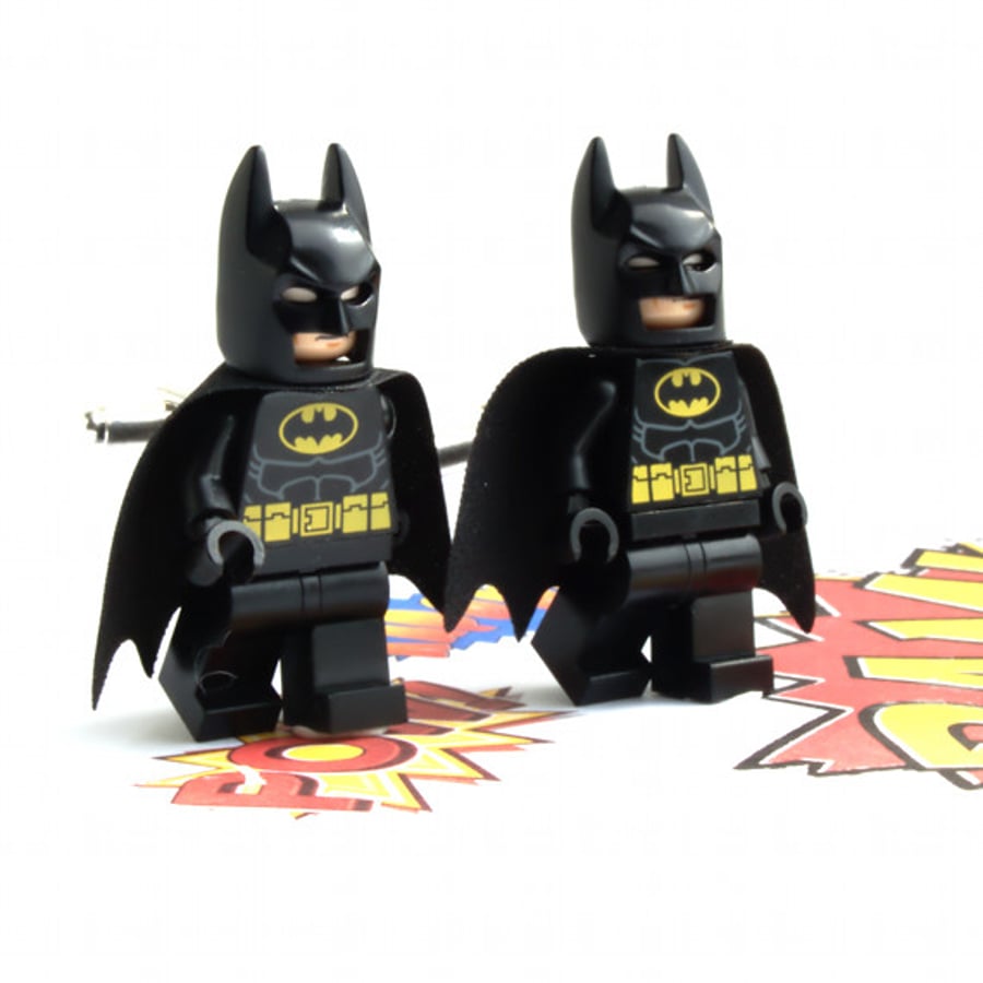 Batman Lego Cufflinks - Superhero Fun for Men, Grooms, Weddings or Just of Fun