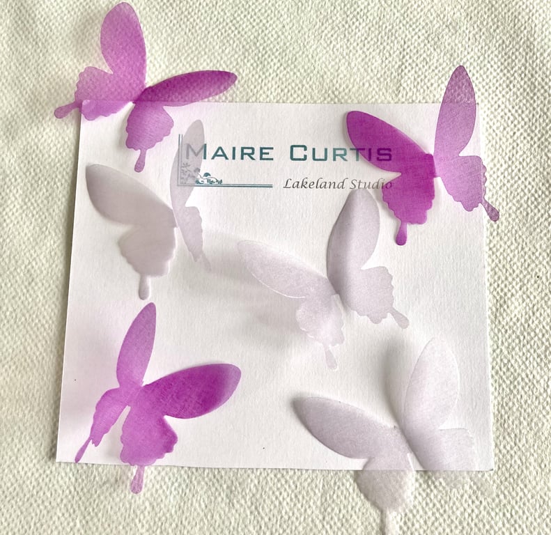 Silk Organza Swallowtail Butterflies in shades of violet