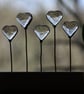 5 hearts stained glass suncatcher ornament - Image 2