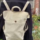 Beige cord ruck sack, quality one off item
