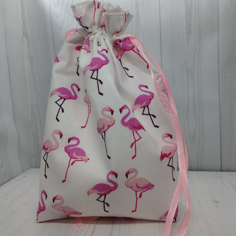 Flamingo Drawstring Pouch B3