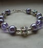 LAVENDER AND RHINESTONE BRACELET.  563 - Image 1