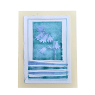 Small Bluebell Stem paper collage - Folksy