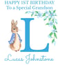 Personalised Flopsy Rabbit Birthday Card, Peter Rabbit Birthday Card - Image 3