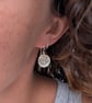Sterling Silver Heart Pattern Disc Earrings - JBJ1110 - Image 3