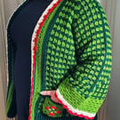 Handmade Crochet Granny hexagon Cardigan