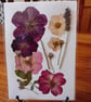 Handmade pressed roses and lavender. Original design. A5 size. 8.3inch x 5.8inch