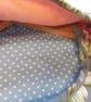 SOLD Peg bag in blue floral print with a spotted lining. - Image 4