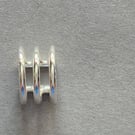 Sterling Silver Three Row Ear Cuff  