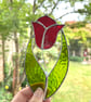 Stained Glass Tulip Suncatcher Handmade Hanging Decoration  - Image 5