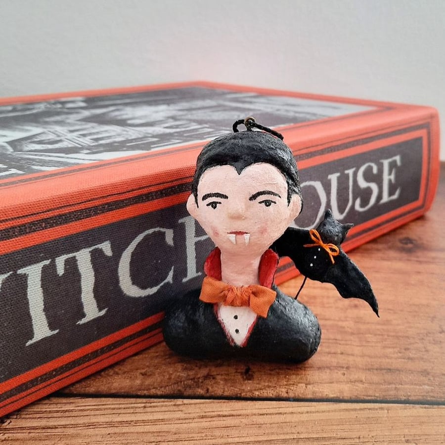 Spun Cotton Dracula Halloween Decoration