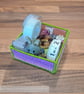 Small tray for small desk items - glittery pastel colours with bright green edge - Image 4