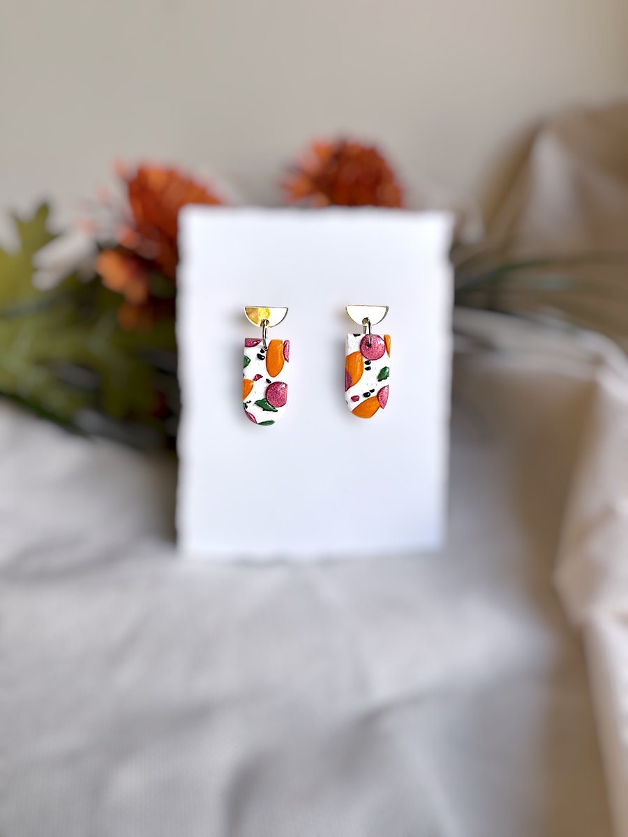 Arch & Half Moon Autumn Drop Earrings