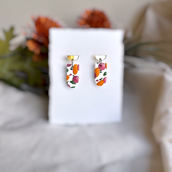 Arch & Half Moon Autumn Drop Earrings