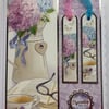 3D Luxury Handmade Card Especially for You Hydrangeas Book Cup of Tea