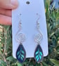 Recycled tin and silver earrings 