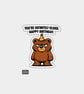 Funny Rude Birthday Sticker For Adults - Grumpy Bear - Folksy