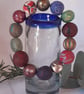 Handcrafted Multicoloured Swirl Polymer Clay Bracelet - Image 2