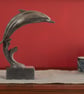 Leaping Dolphin Animal Statue Small Bronze Resin Sculpture - Image 8