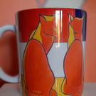  Ceramic Mug with original artwork by Freya Morris 