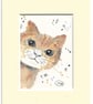 Kitten miniature ACEO Original Painting - Image 1