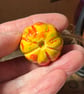 Yellow Small hanging ceramic pumpkin decoration  - Image 3