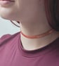 Christmas Ribbon Choker: Red and Gold Striped Necklace - Image 4