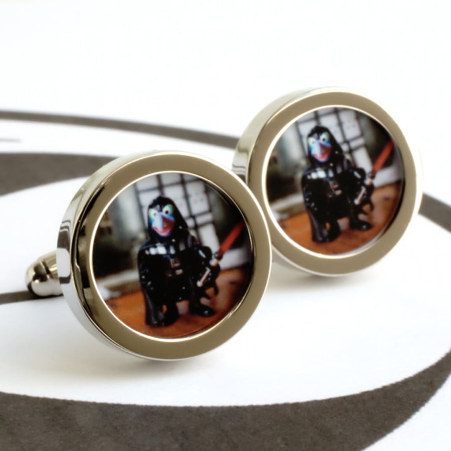 Muppets Star Wars Cufflinks Gonzo as Darth Vader