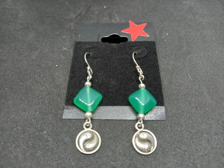Ying yang earrings