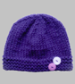 KNITTING PATTERN PDF Purple Emperor Button Hat
