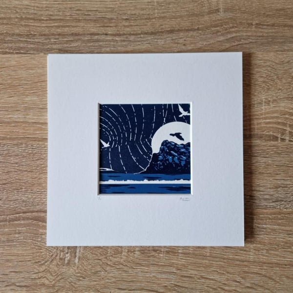 Night Flight Collages Limited Edition Linoprint Collages Isles Collection