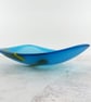 Glass Dish in Turquoise Blue with Seaweed Motif - Image 6