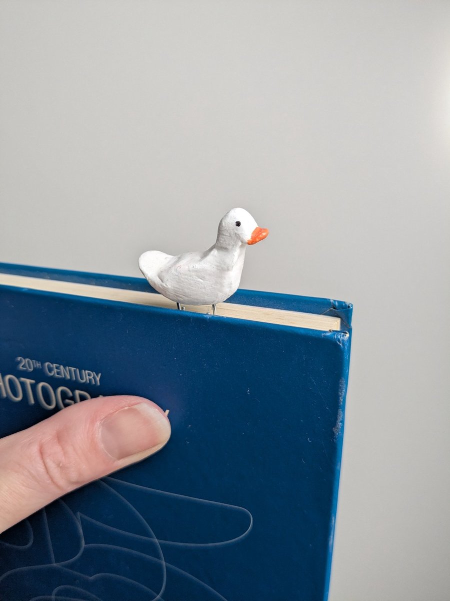 White Duck Paperclip Bookmark 