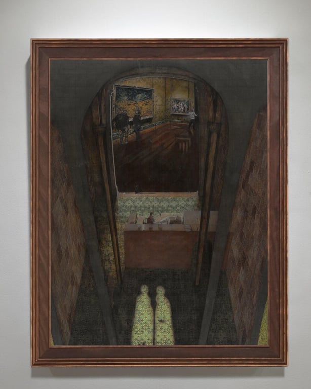 Saint Jerome in his gallery (after Antonello da Messina) oil painting on panel