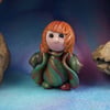 Tiny Hatless Gnome 'Collee' OOAK by Ann Galvin