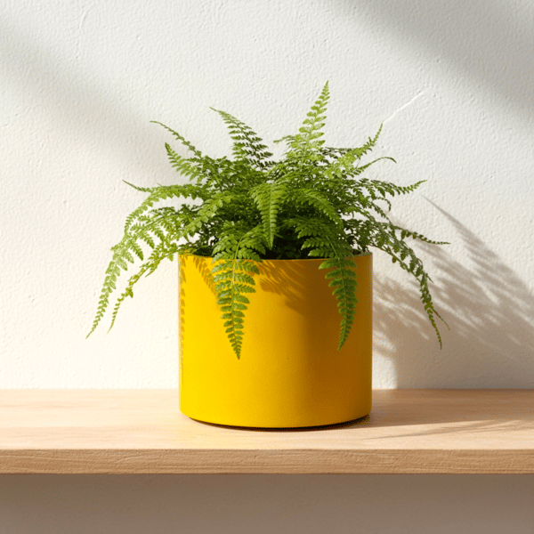 Large Sunshine Yellow Plant Pot Holder - Vibrant Yellow Indoor Planter