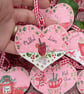 Hand-painted Mini Christmas Food and drink wooden hearts 7.6cm x 6.5cm  - Image 8