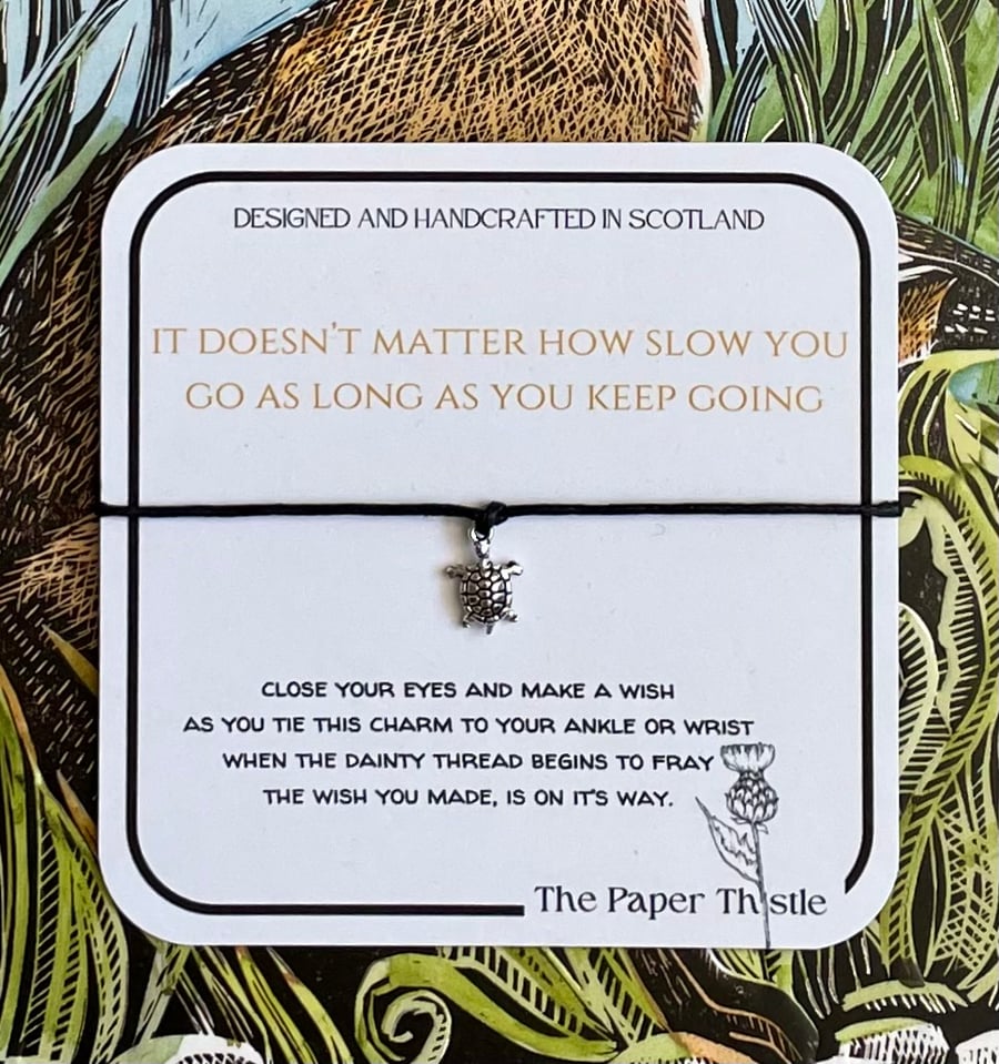 Turtle Wish Strings for support to ‘keep going’ -personalise