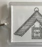 Past Master - Masonic - Keyring with 50x35mm Insert  - Image 2