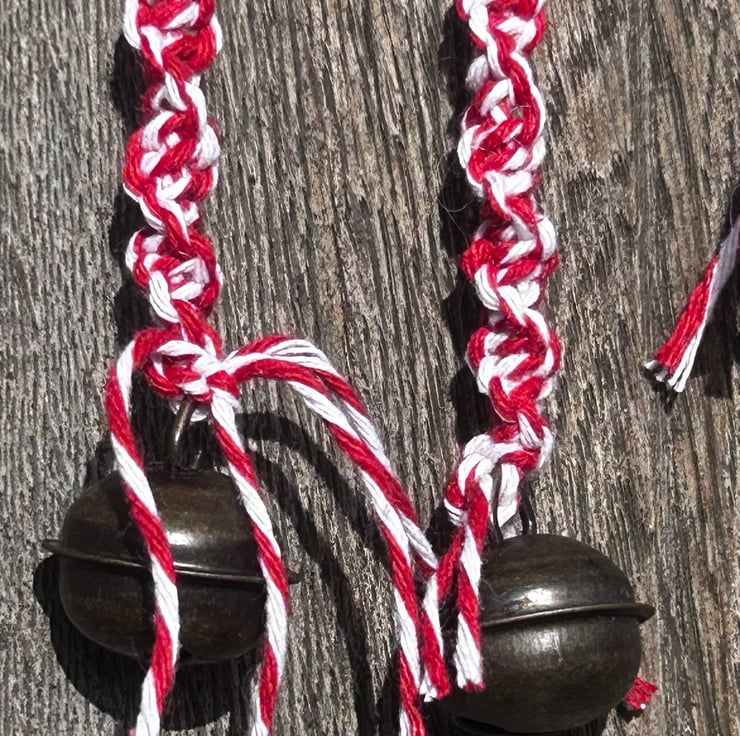 Candy macrame jingle bells - Christmas tree dec... - Folksy